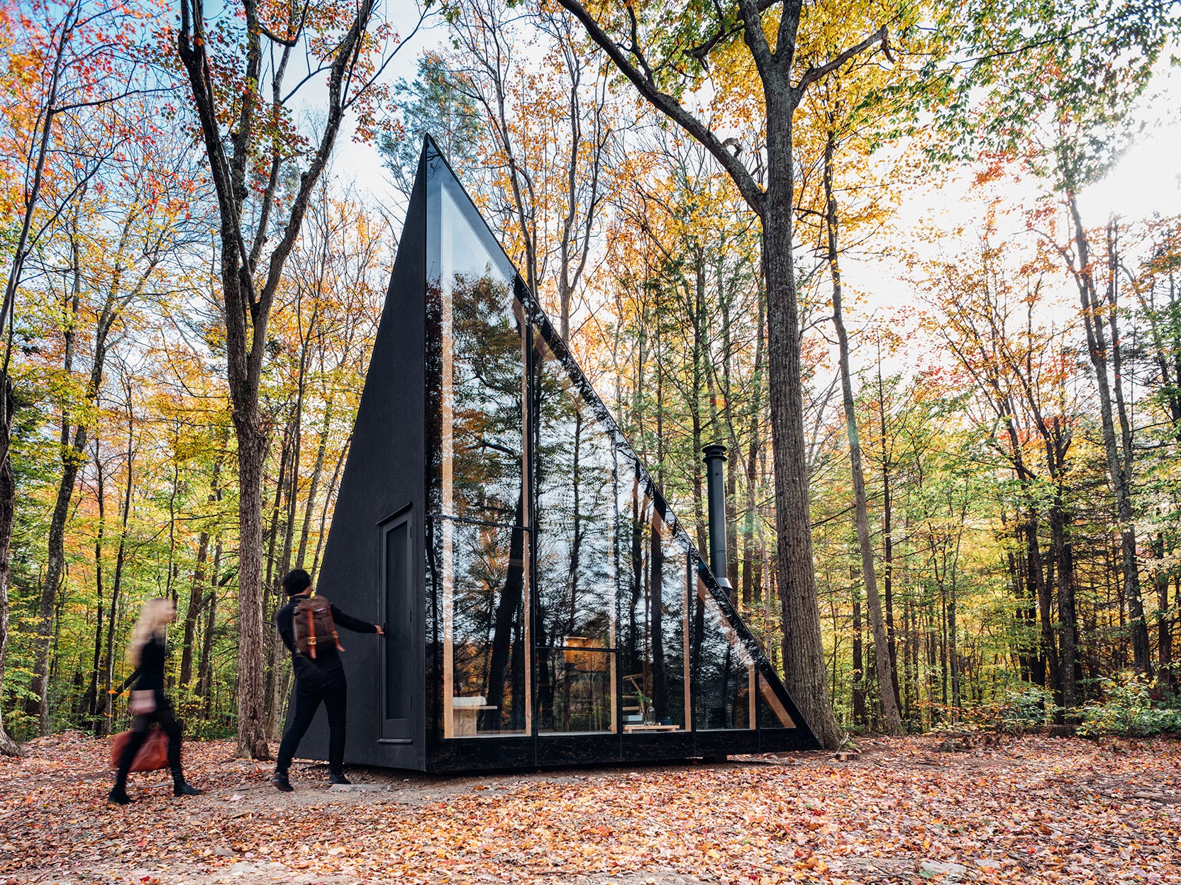 紐約州KLEIN A45小屋，森林中的水晶